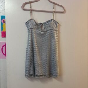 For Love And Lemons Silver Mini Dress